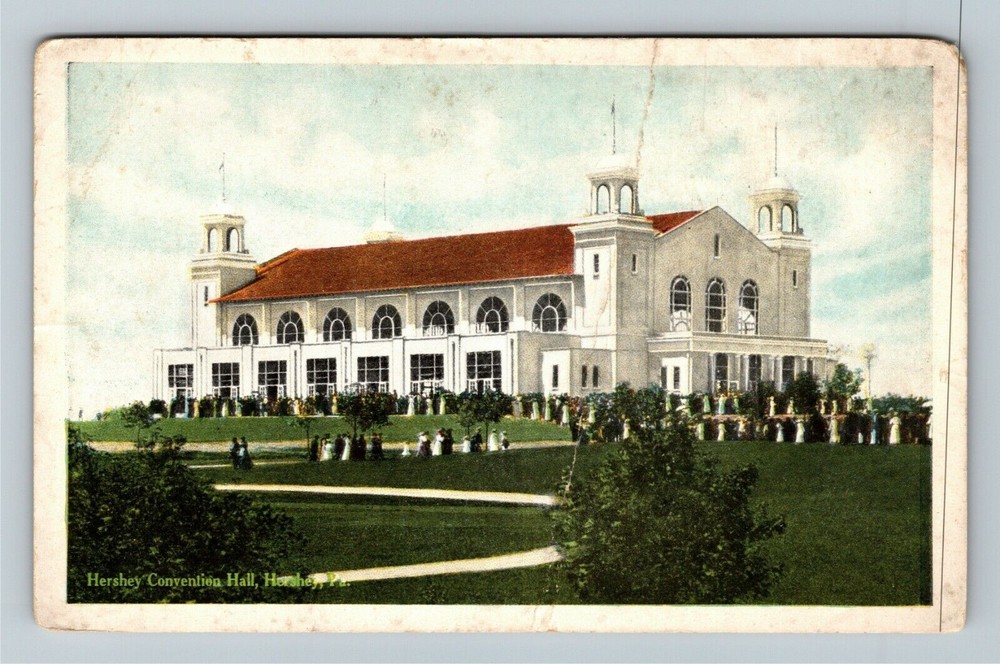 Hershey PA-Pennsylvania, Hershey Convention Hall Vintage Souvenir Postcard