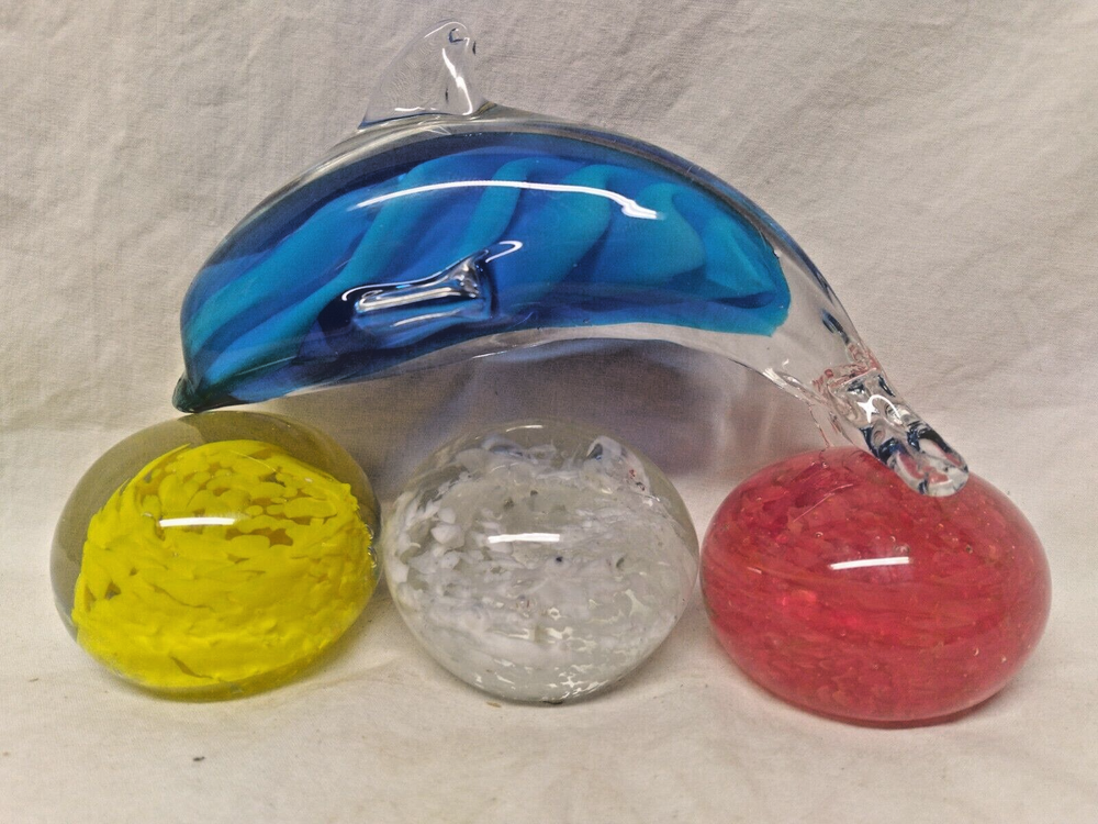 Colored Glass Paperweights 6
