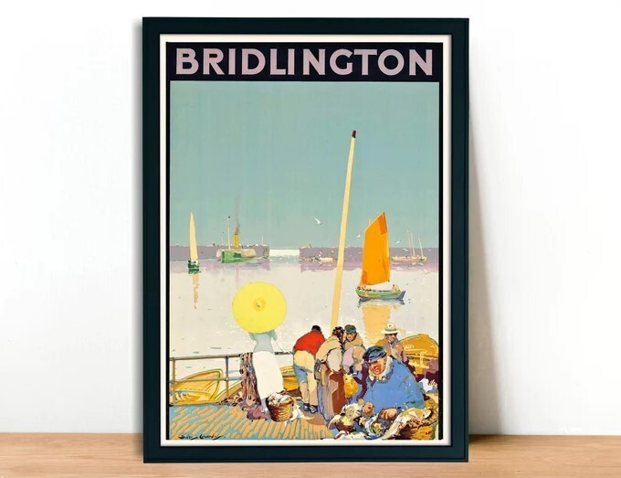 Bridlington Holderness Coast England Vintage Travel Poster