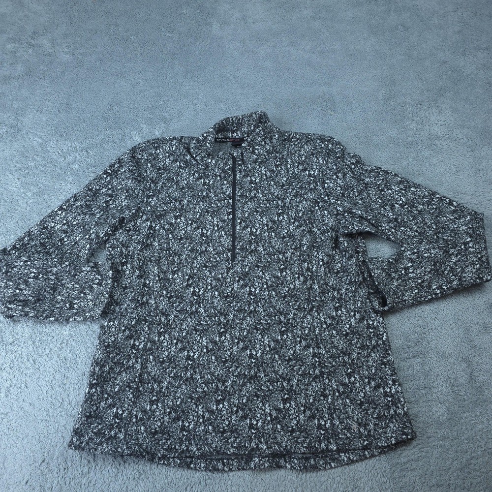 Spyder Pullover Mens 2XL Gray 1/4 Zip Active Stretch Long Sleeve Top Performance
