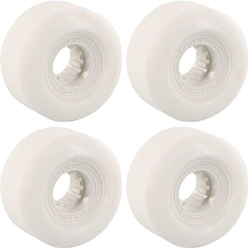Powerflex Gumball White Skateboard Wheels 56mm 83b Set of 4