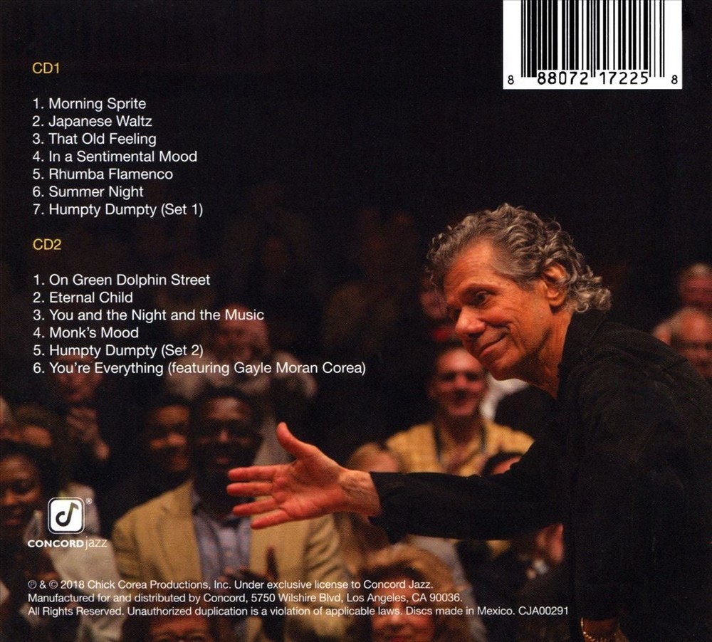Chick Corea's Akoustic Band/John Patitucci/Dave Weckl Live New Cd