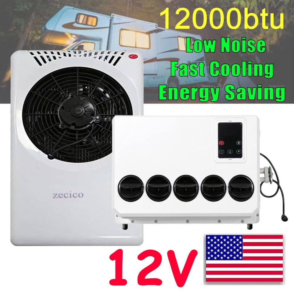 12V 12000 BTU Split AC for Semi Trucks Buses RVs Caravans