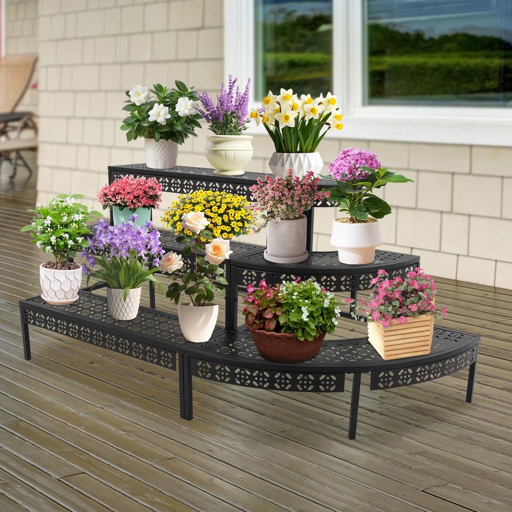 3 Tier Garden Plant Stand Flower Pot Organizer Rack Plant Display Holder USA