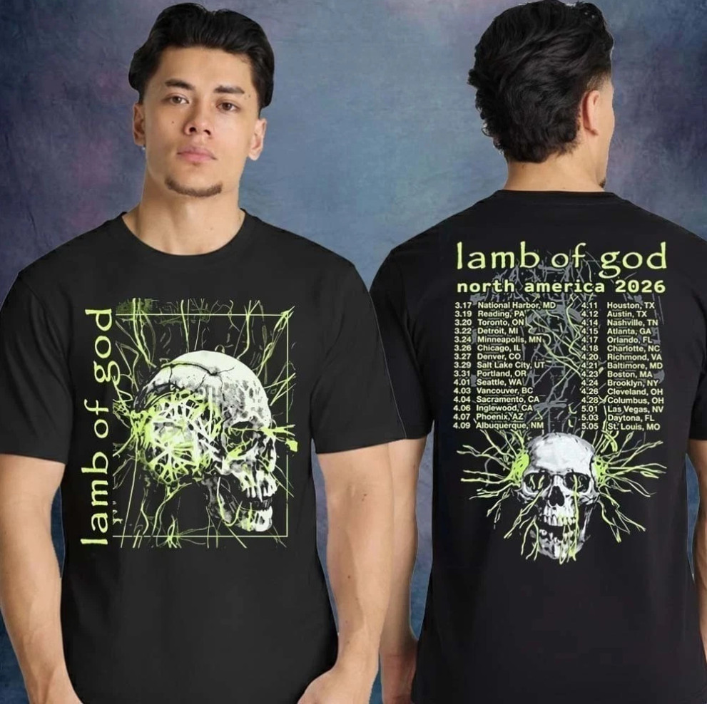 Lamb Of God Electric Skull Tour Shirt 2026 T-Shirt