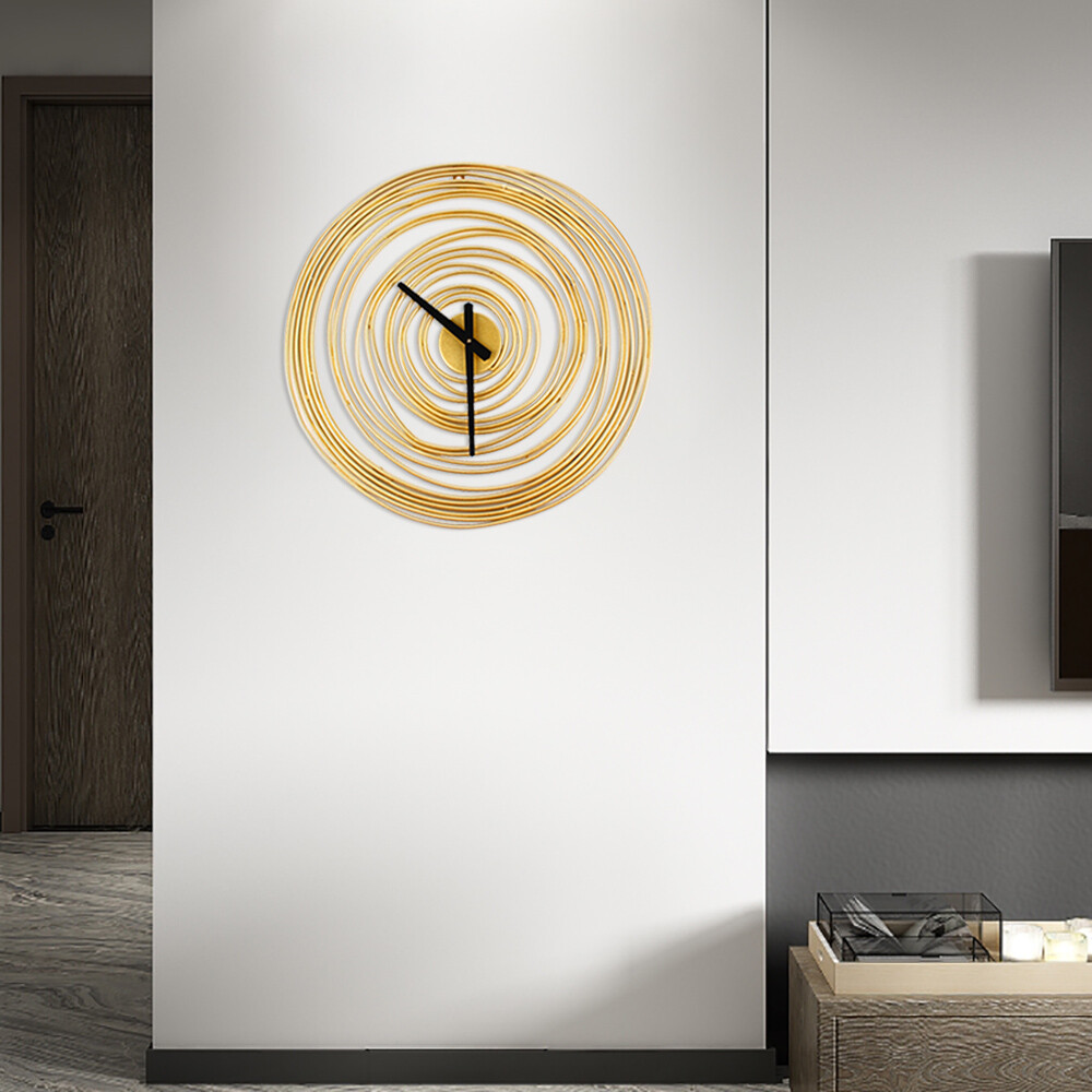 Modern Large Metal Wall Clock for Home Office Shop Decor with Silent Movement