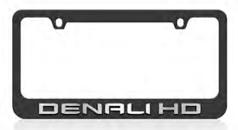 Chrome GMC Denali HD Black DC Logo Premium Stainless Steel License Plate Frame