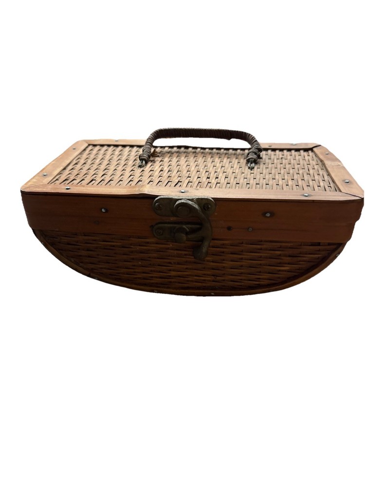 Vintage wicker Basket purse S2