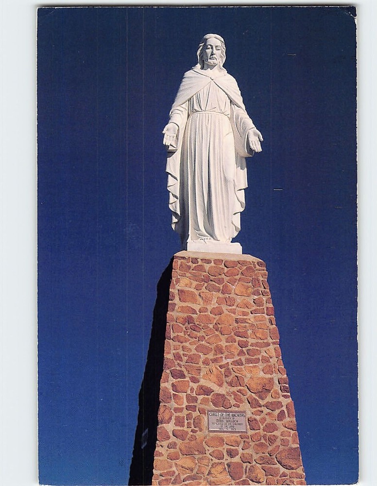 Postcard Christ of the Wichitas Statue in the Holy City Lawton Oklahoma USA