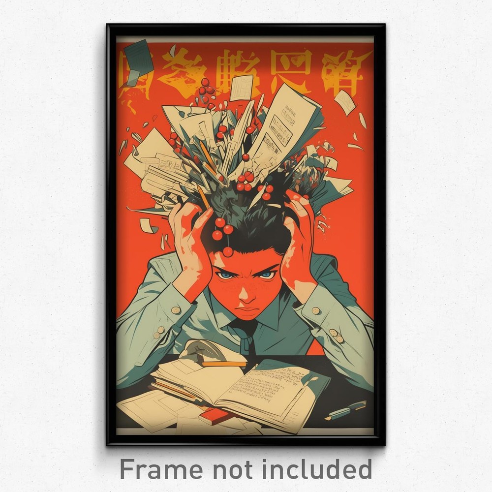 Vietnamese Film Poster - Shocked Boy in Cherry Blossom Scholar Attire  