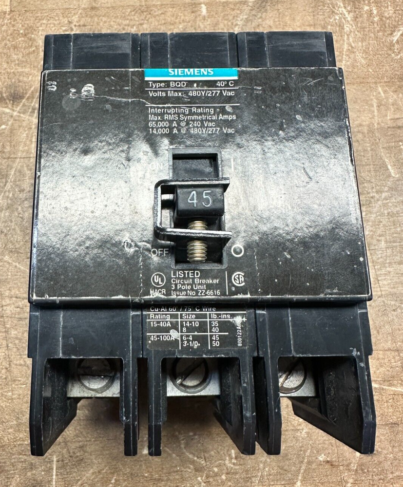 Siemens - Circuit Breaker #BQD345