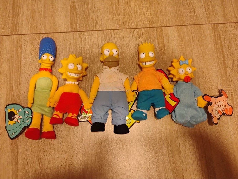 Vintage 1990  Simpsons Plush Doll Set – Complete Family