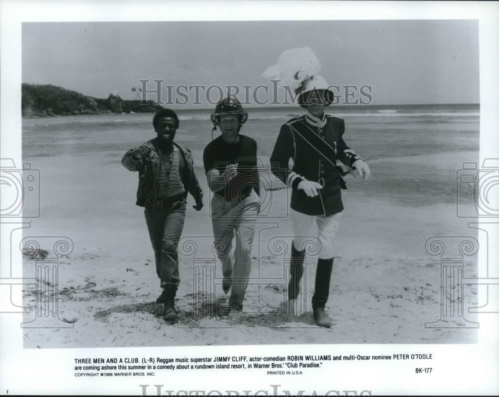 1986 Press Photo The starring cast in a scene from 