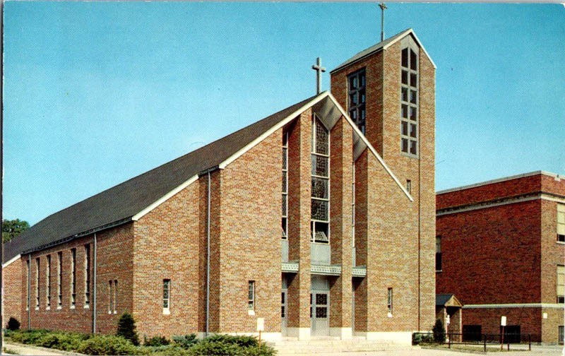 Batavia New York NY : CHURCH SCENE m/14 AV5980