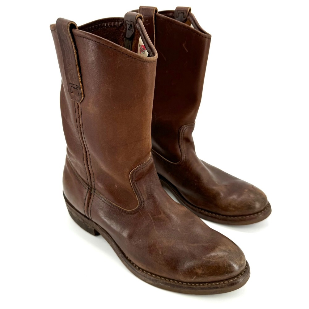 Red Wing Pecos Mens 9D Brown Leather Oil-Resistant Work Boots USA 1155