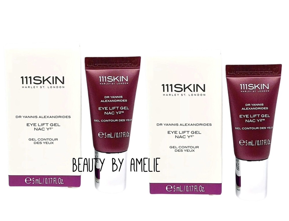 2✖️ 111Skin Eye Lift Gel Nac Y2 Gel Contour Des Yeux Travel Size 5 ml NIB $65