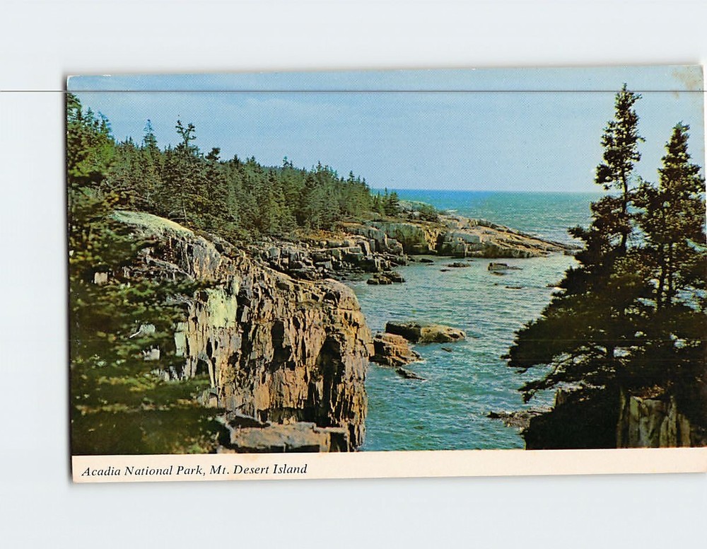 Postcard Schoodic Point  Acadia National Park Maine USA-image