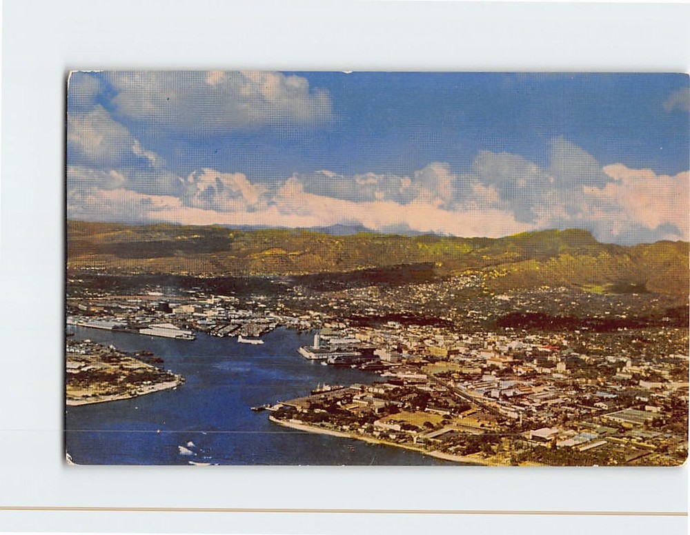 Postcard Aerial View Of Honolulu Hawaii USA
