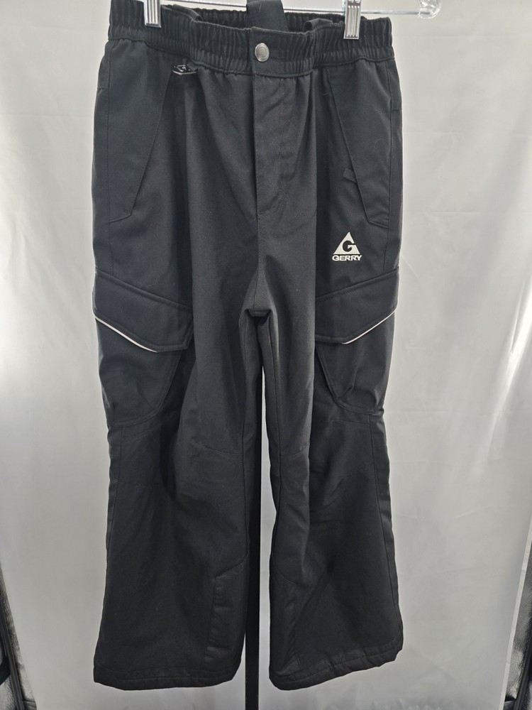 Gerry Ski Pants Snowboard Snow Cargo  Youth Kids L 14-16 Black Insulted Outdoor