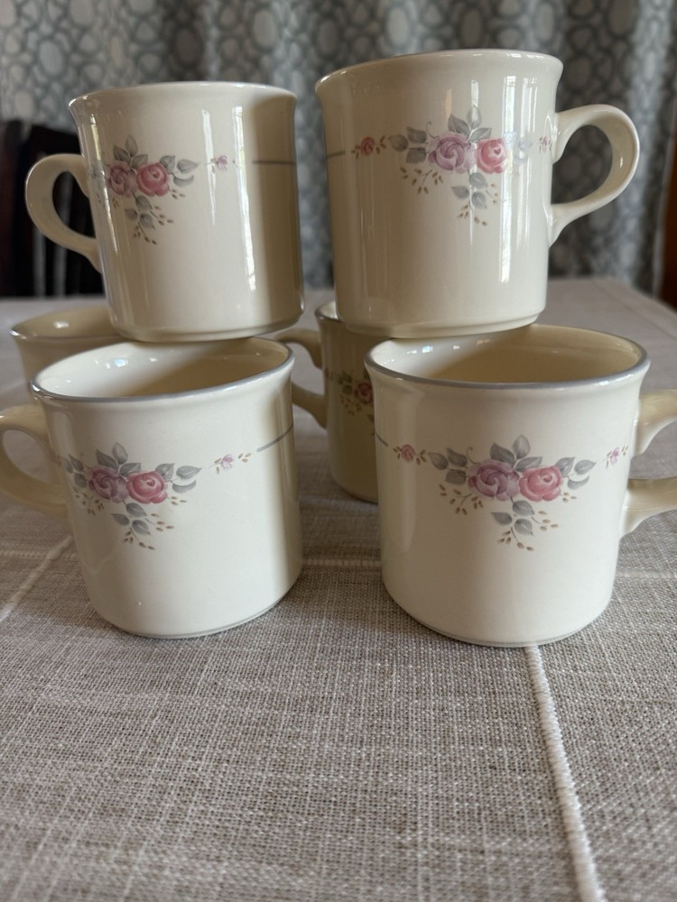 Vintage Pfaltzgraff Tea Rose Floral Coffee Tea Cup with Saucer