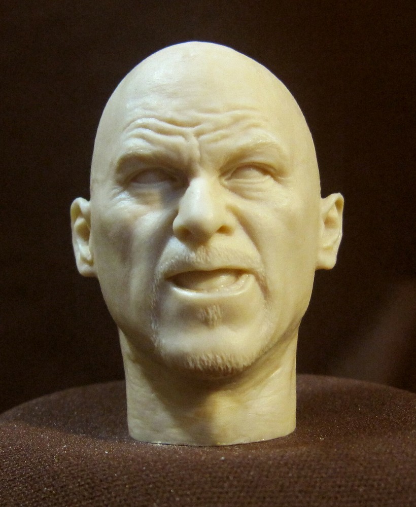 CUSTOM RESIN UNPAINTED HEAD SCULPT, Action figures 1/6 scale V-7