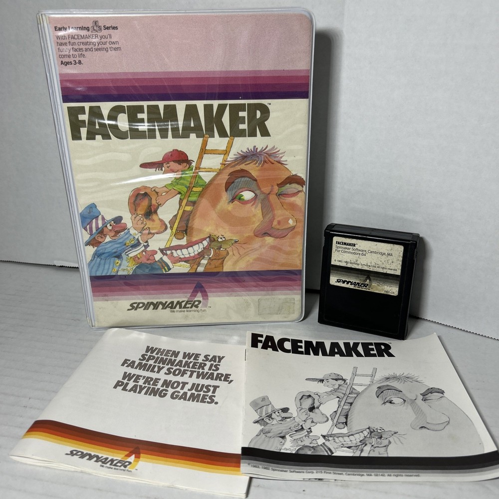 Facemaker (Commodore 64, 1983) Educational Spinnaker Video Game Complete