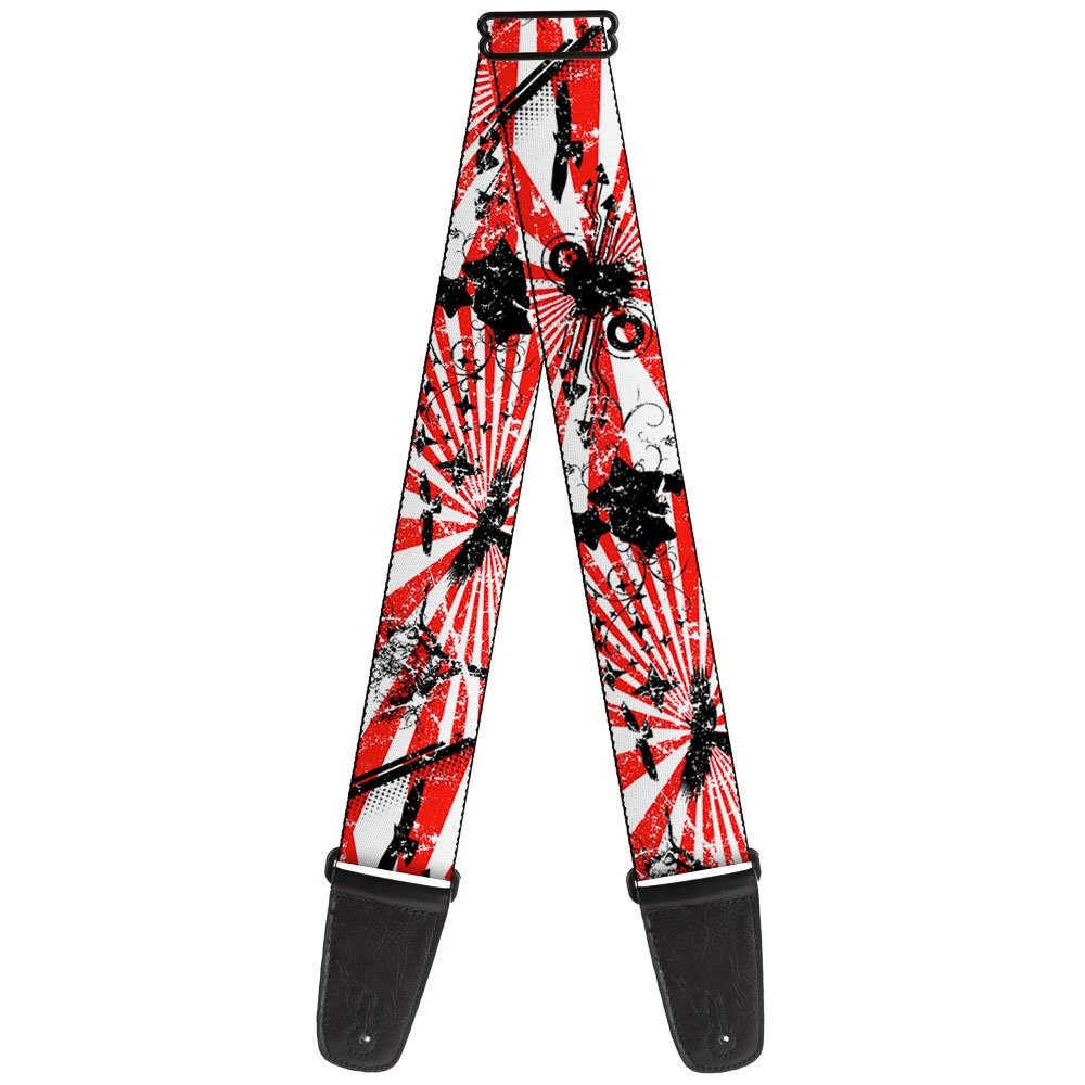 Guitar Strap - Rising Sun White/Red ACC NEWAnother great item from Rarewaves USA | Free delivery!