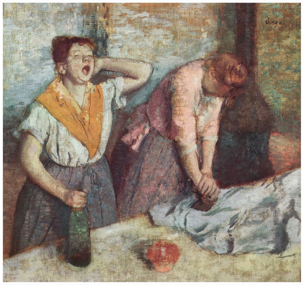 Decor Poster.Fine Graphic Art Design. ladies ironing.Home Shop Wall Art. 1887