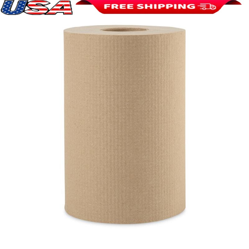 Commercial Hardwound Paper Towels 1-Ply Absorbent Roll 350 ’ 12 Rolls Washrooms