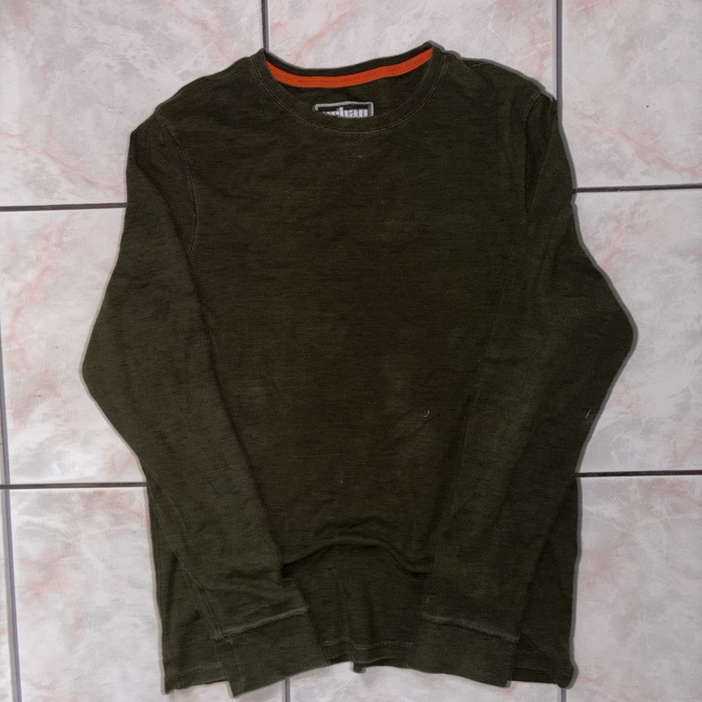 Y2K Baggy Vintage Streetwear Green Urban Pipeline Long Sleeve Shirt Size Large