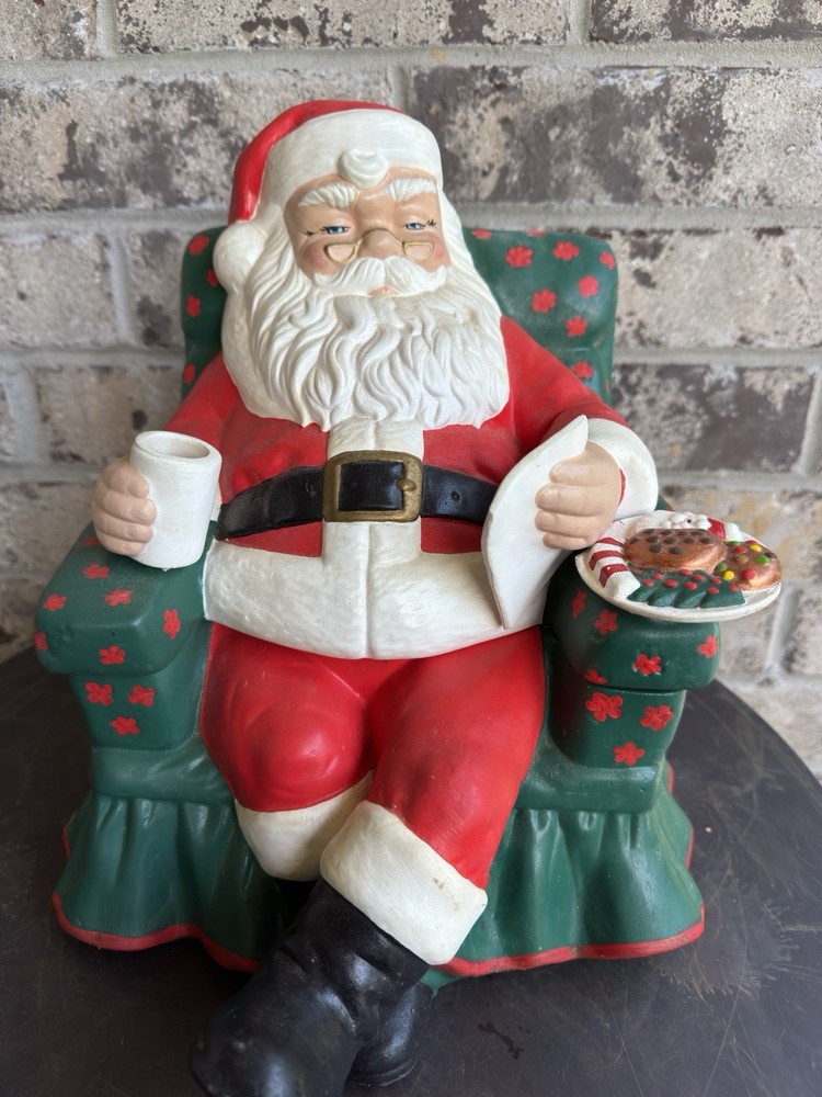 Vintage 1978 Alberta's Molds - Large Ceramic Santa Claus Cookie Jar Lounger