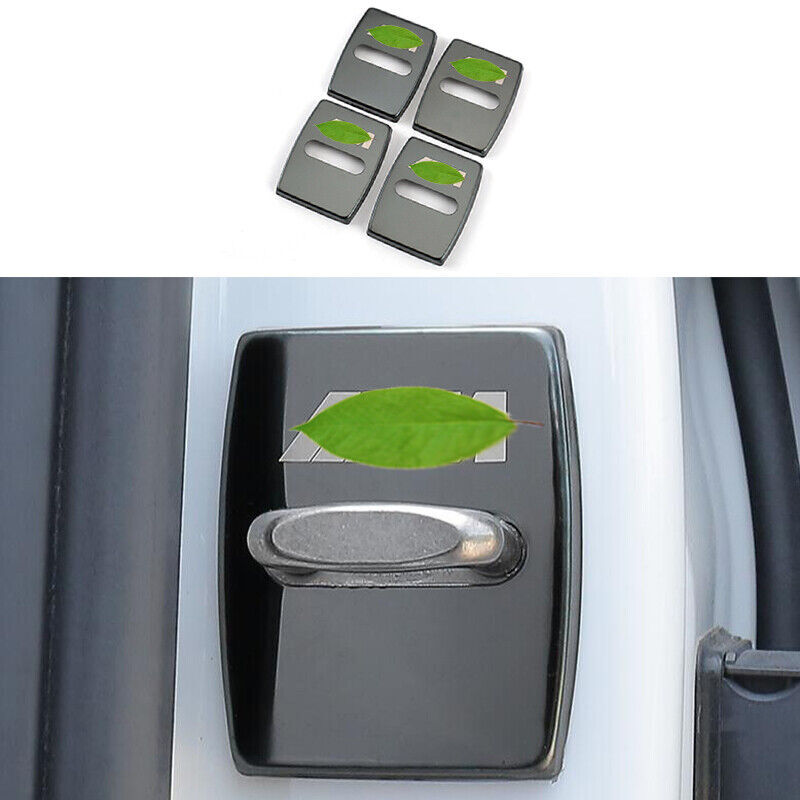 For BMW 5 Series 2011-2017 Black Titanium Door Lock Buckle Protection Trim 4PCS