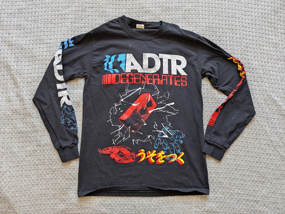 ADTR A Day To Remember Shirt Mens Small Black Degenerates Tour Long Sleeve Band
