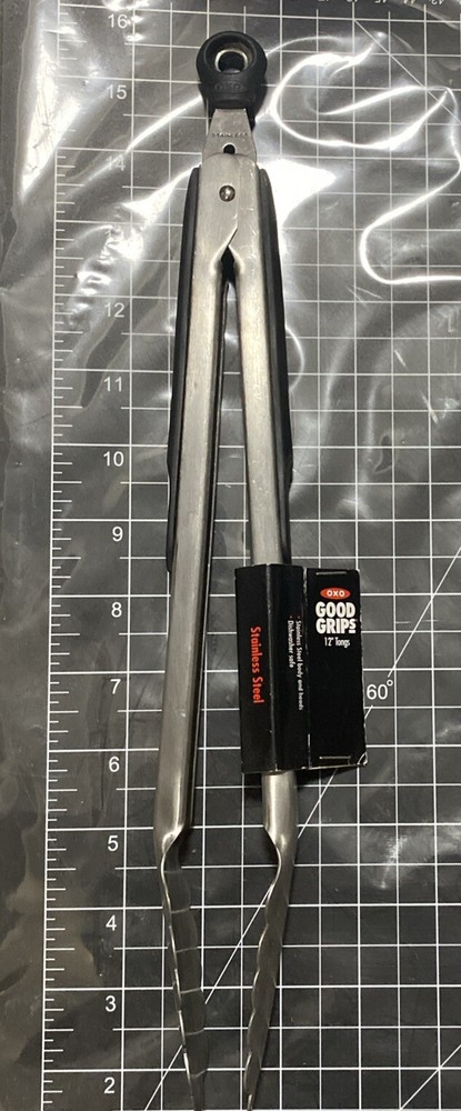 OXO Good Grips 12-Inch Stainless Steel Locking Tongs - Updated Design