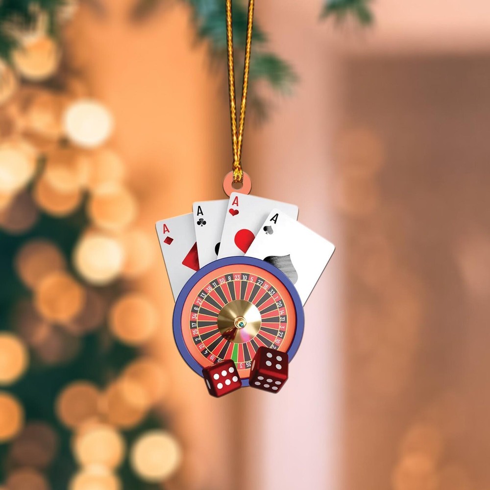 Playing Card Christmas Hanging Ornament Casino Games Ornament Poker Cards Decor