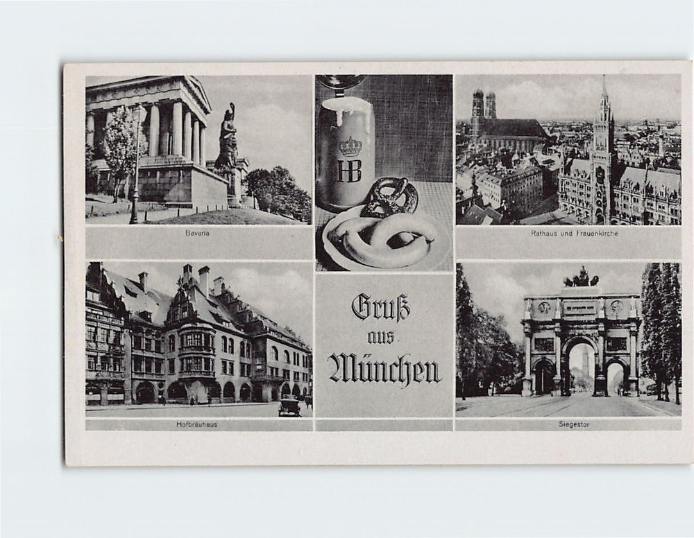 Postcard Munich Attractions Greetings from Munich Germany