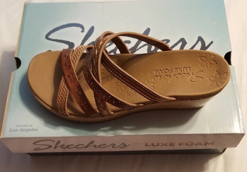 SKECHERS Beverlee Tiger Posse slide sandals size 9 brand new never worn