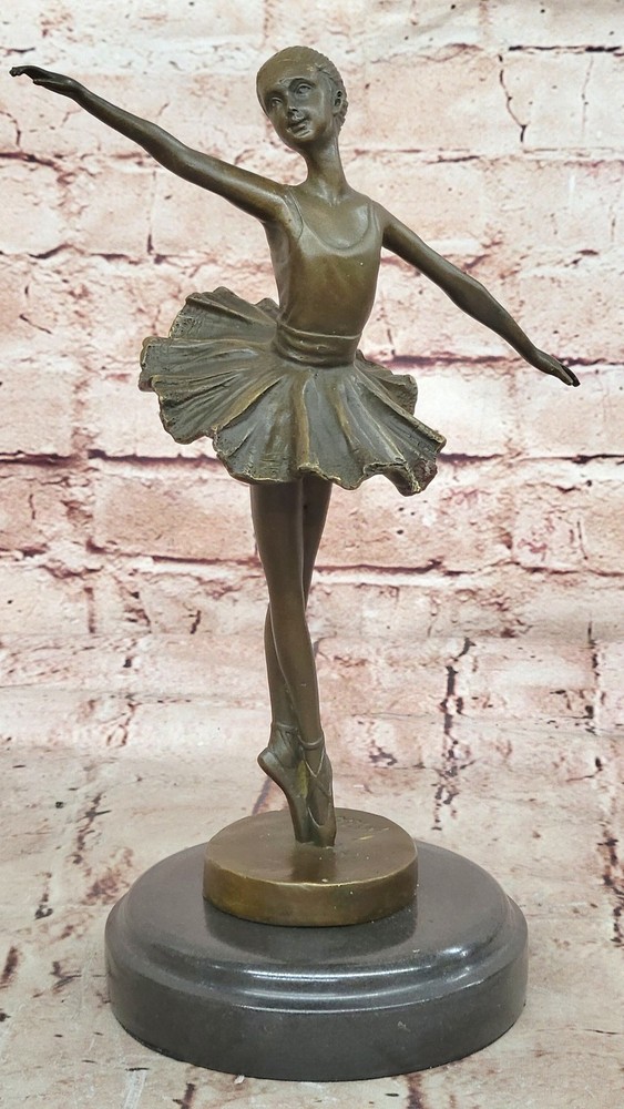 Elegant Art Nouveau Prima Ballerina Bronze Sculpture Statue NR