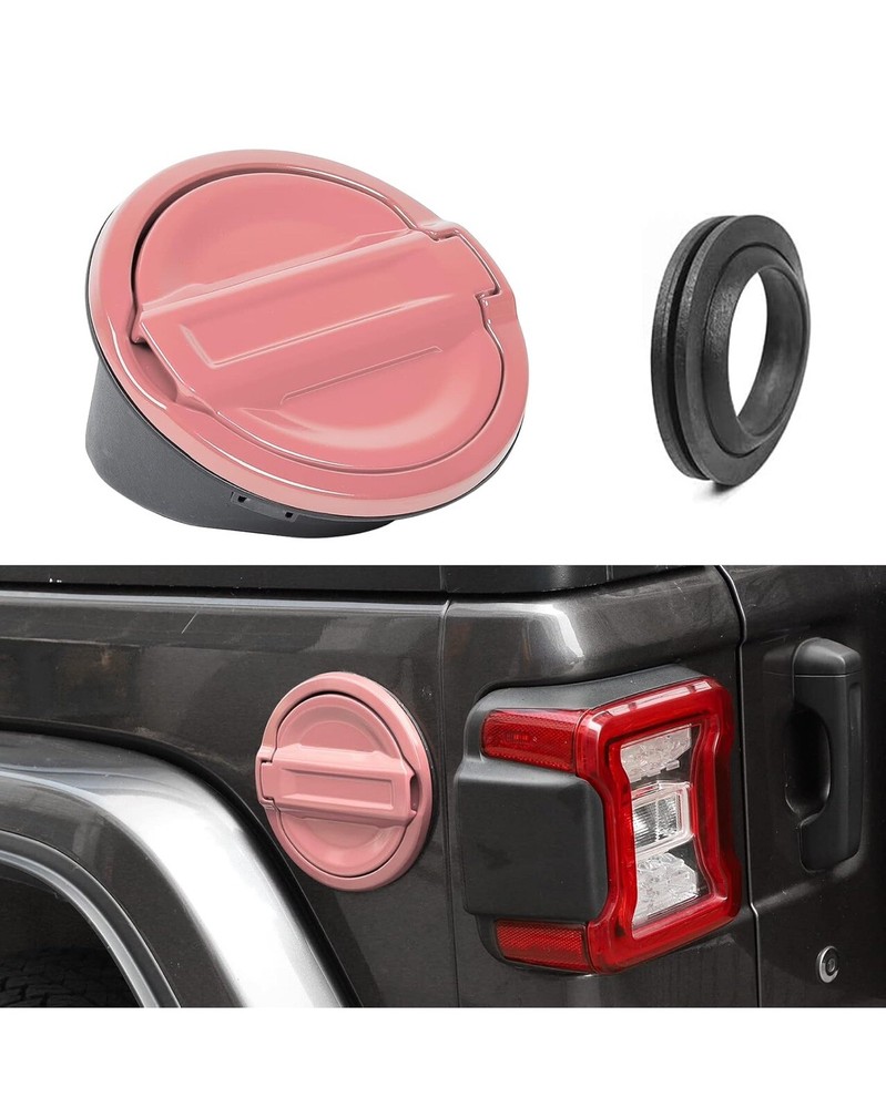 Pink Fuel Filler Door Cover Gas Tank Cap Accessories for 2018+ Jeep Wrangler JL