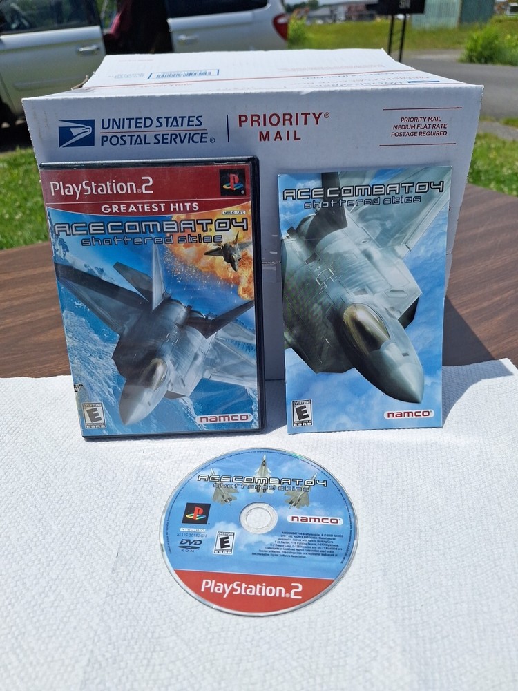 Ace Combat 4 Shattered Skies (PS2 2001) CIB Black Label Tested Complete-image