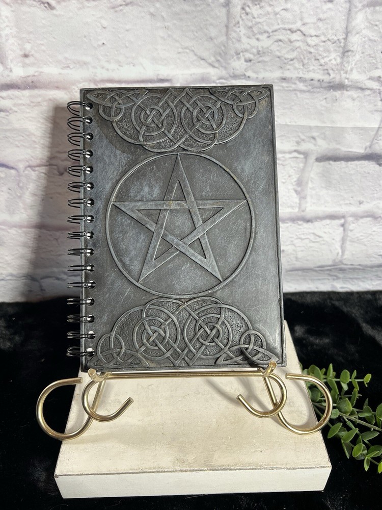 Pentagram - Resin Cover - Journal - Fabric Back - Lined - Notebook - Diary