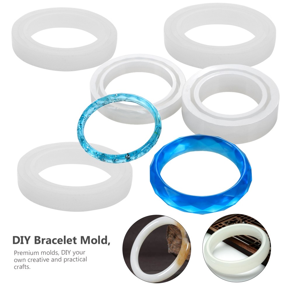 3-Piece Silicone Epoxy Jewelry Mold Kit for DIY Crafting