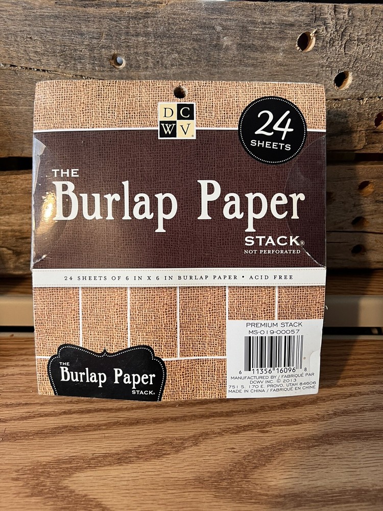 DCWV -  THE BURLAP PAPER STACK  Acid Free 6x6 Paper Pad - 24 Sheets-image