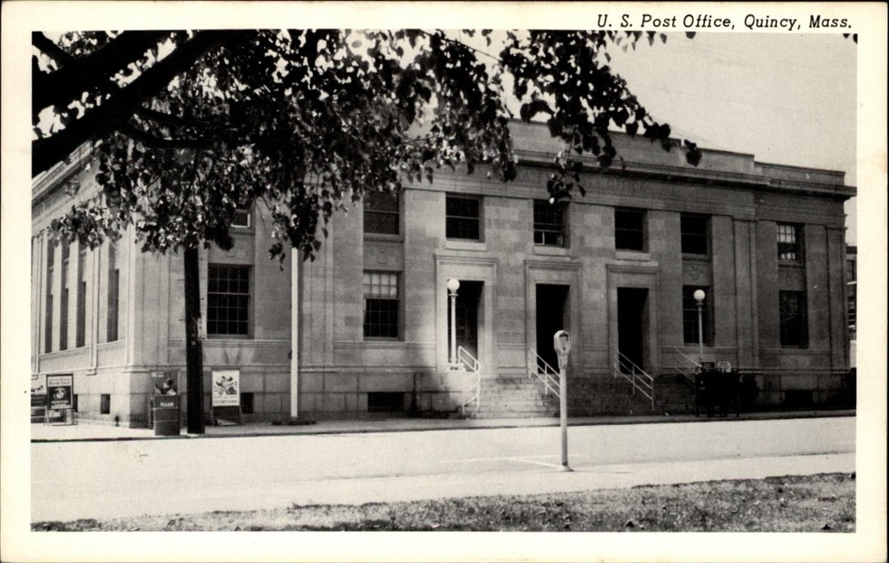 US Post Office Quincy Massachusetts vintage postcard g810