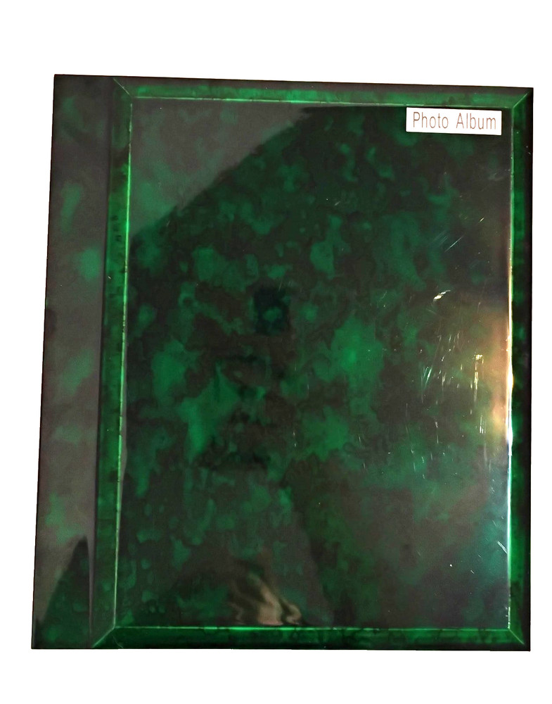 Vintage Otagiri Lacquerware Malachite Photo Album