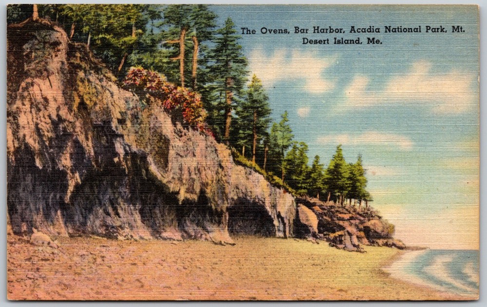 The Ovens Bar Harbor Acadia National Park Maine VINTAGE Postcard-image