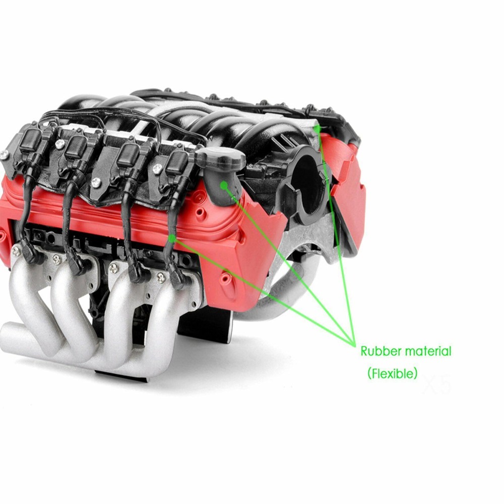 Simulation V8 Engine Cover Motor Radiator For 1/10 Traxxas TRX-4 SCX10 RC