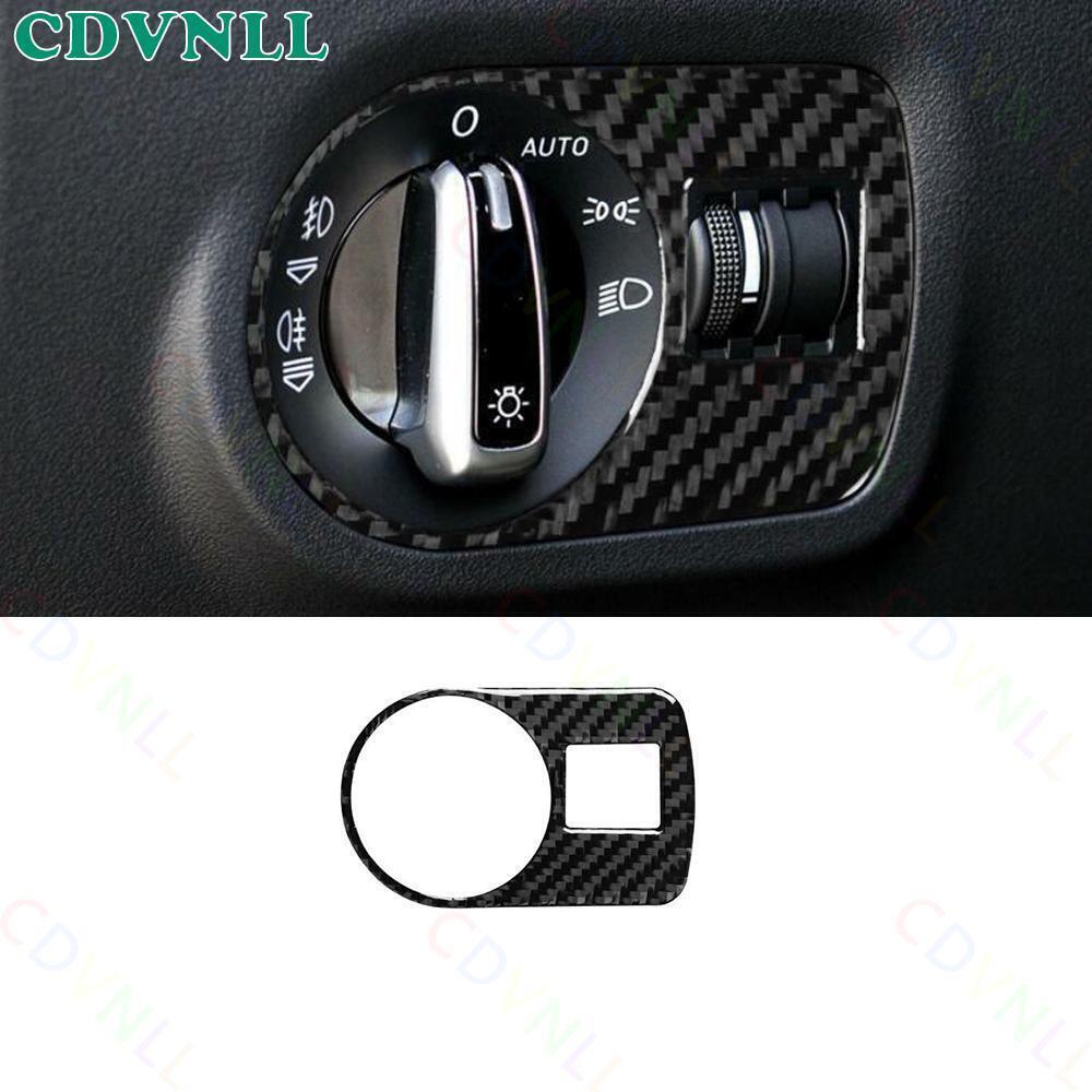 For Audi TT TTS TT RS 2008-2015 Real Carbon Fiber Headlight Switch Control Trim