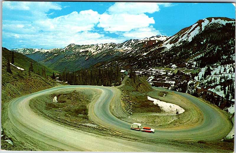 Postcard HIGHWAY SCENE Between Silverton & Ouray Colorado CO m/09 AK2016