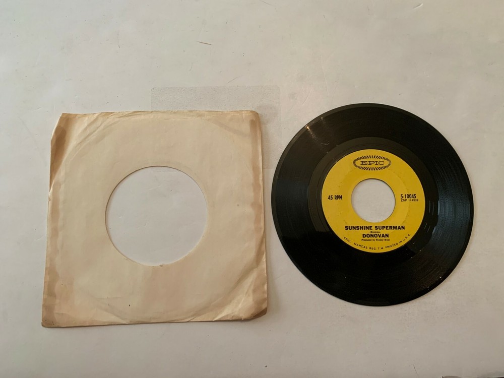 Donovan Sunshine Superman / The Trip Epic Records 45 RPM
